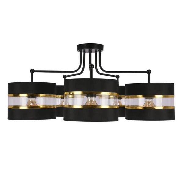 Sufitowa lampa nowoczesna Andy 35-06158 Candellux pająk czarny złoty