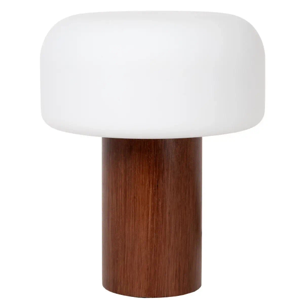 Stołowa lampa grzybek Kenan 10526/01/70 do sypialni drewniana biała
