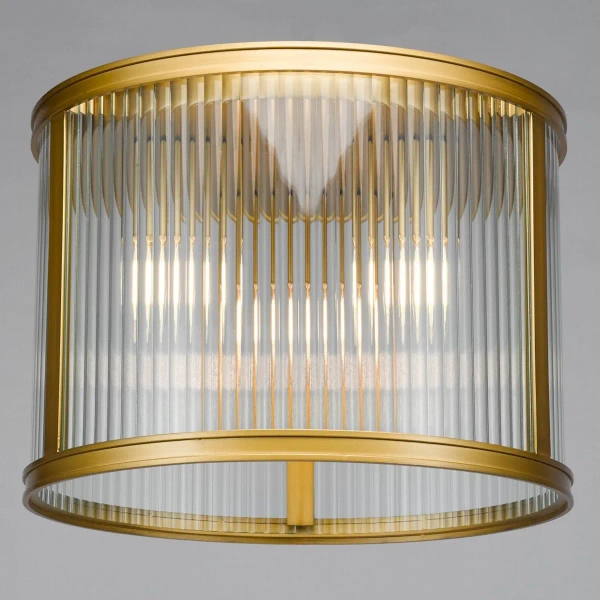 Sufitowa lampa do jadalni Bianka BIA5363 żebrowana satynowy brąz