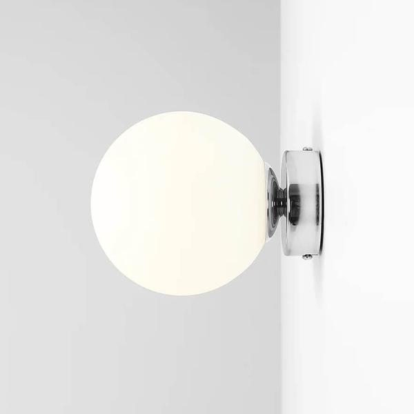 Kulisty kinkiet szklany Ball 1076C4_S Aldex lampa do pokoju biała chrom