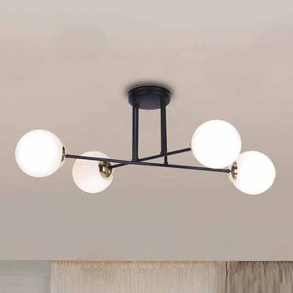 Przysufitowa lampa loftowa ISLA K-4914 Kaja szklane kule balls białe czarne