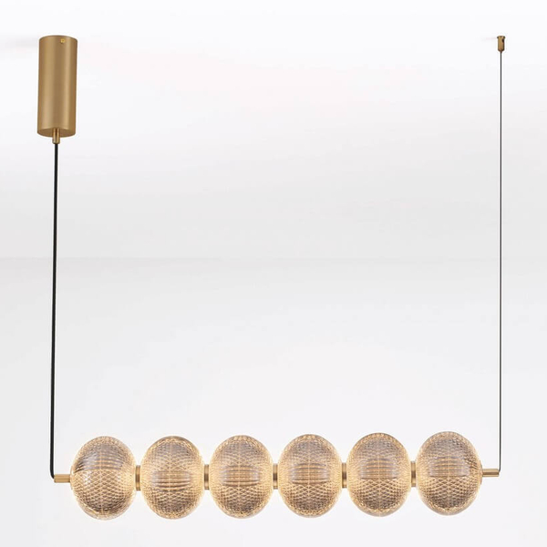 Lampa wisząca TIPUANI LE44625 LED 34W 3000K bubbles złota przezroczysta