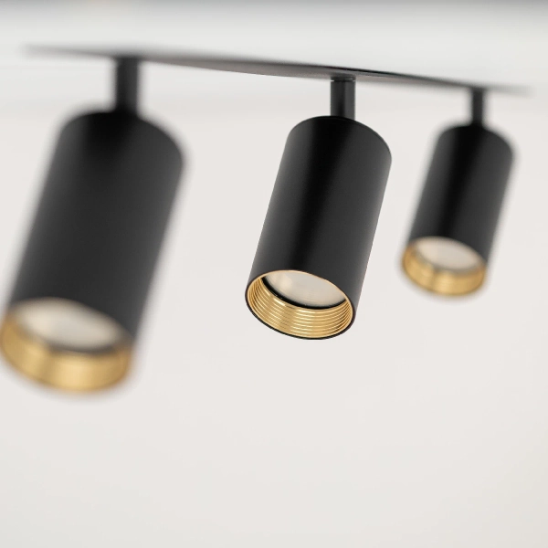 Loftowa lampa sufitowa Amis 10808 tubki na belce złoty czarny