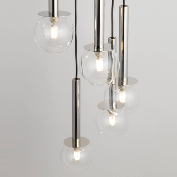 Kaskadowa lampa zawieszana Daisy 40753 Sigma bubbles przezroczysta srebrna