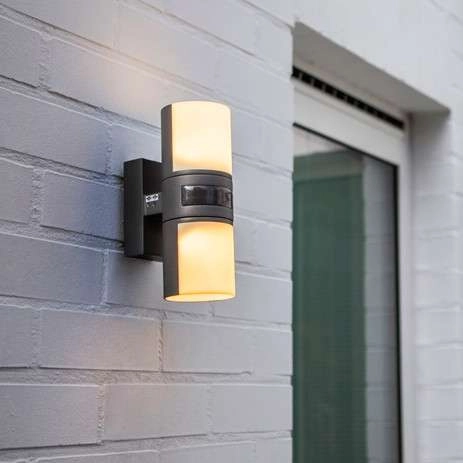 Zewnętrzny kinkiet ścienny CYRA 5198102118 LED 15W 3000K tuba IP54 szara