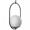 Łazienkowa lampa wisząca Koban KOB122PS0 szklana kula IP44 biała czarna