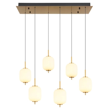 Wisząca lampa nad stół Ewald 15217-6 LED 40W 3000K kule mosiądz