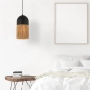 Kopułowa wisząca lampa 23071 do jadalni brązowa czarna