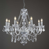 Żyrandol glamour świecznikowy Clarence 308-8CL Endon chrom przezroczysty
