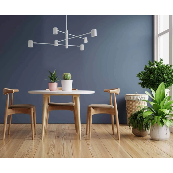 Sufitowa lampa SNOW LP-731/6P WH Light Prestige regulowana do salonu biała