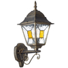 Szklana lampa elewacyjna Janel 90981A86 latarnia czarny złoty