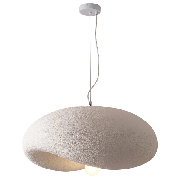 Lampa zwisająca Stone DN429-600 Step kamień grzyb kapelusz do salonu biała