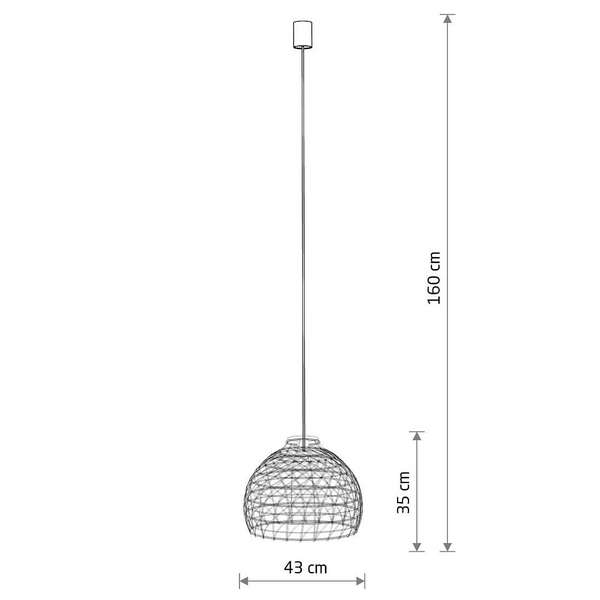 Lampa wisząca Boho 11151 pleciona japandi kuchenna stalowa drewniana biała