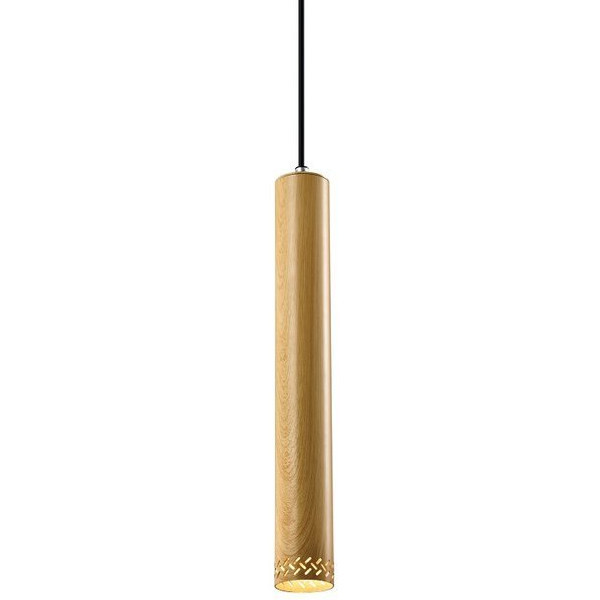 Wisząca lampa TUBO 31-78599 tuba ażurowa zwis okrągły boho drewniany