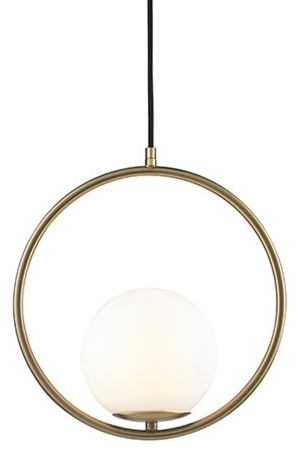 Okrągła lampa wisząca Aurelia MSE010100299 biała złota