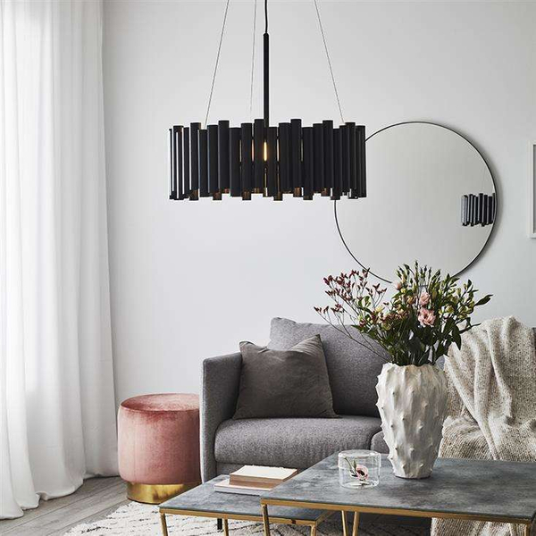 LAMPA wisząca LEVEL 107925 Markslojd metalowa OPRAWA modernistyczny ZWIS rurki czarne