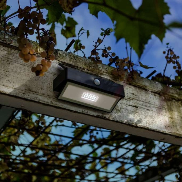 Zewnętrzna LAMPA solarna ARROW 6910601335 Lutec ogrodowa OPRAWA elewacyjna LED 2W 5000K outdoor IP44 szara