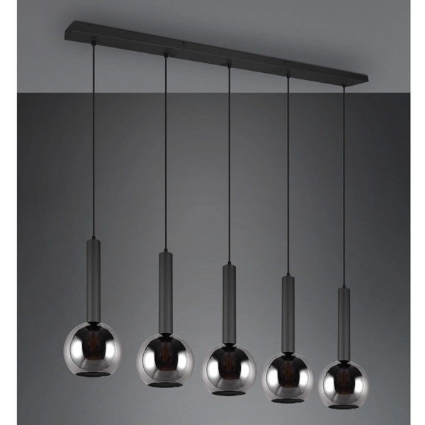 Zawieszana lampa na belce CLAYTON 310300532 Trio balls czarny