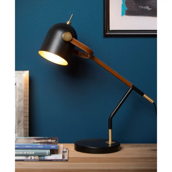 Biurkowa lampka WAYLON 05627/01/30 Lucide regulowana czarna brązowa