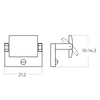 Elewacyjna lampa DURANTE AZ5712 LED 21W 4000K regulowana IP54 czarna