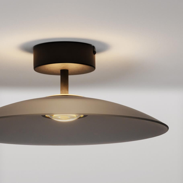 Lampa sufitowa do jadalni PECA LE44277 LED 12W 3000K talerz czarna szara
