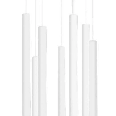 LAMPA wisząca LASER 8918 Nowodvorski metalowa OPRAWA zwis tuby mosiądz biała