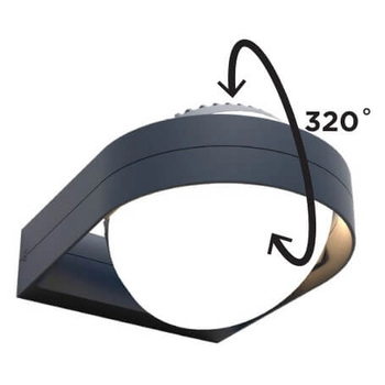 Ścienny kinkiet FELE 5196301118 Lutec LED 13,5W 3000K IP54 elewacyjny szary