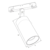 Reflektor do szyn magnetycznych Magnetic M0031Z Maxlight LED 12W 2700-5000K biały
