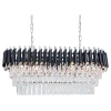 Kryształowa lampa wisząca TOLEDO 6260/8 8C BL czarny chrom przezroczysty