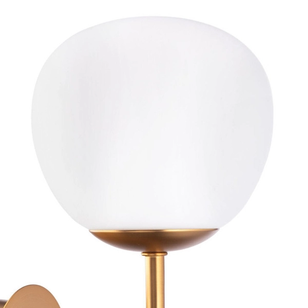 LAMPA ścienna Art Deco ERICH MOD221-WL-01-G Maytoni szklana kula miedziana