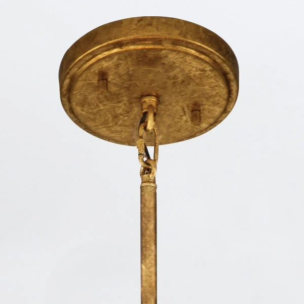 Lampa wisząca nad stół Sawgrass QN-SAWGRASS-3P-DG-O z łańcuchami złota