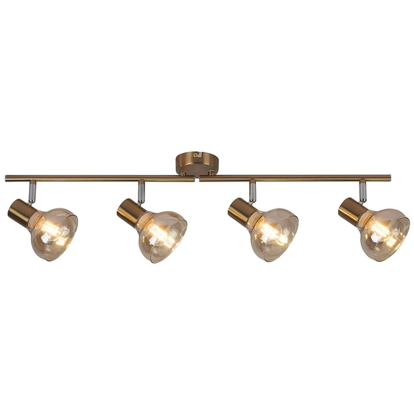 LAMPA sufitowa HOLLY 5550 Rabalux regulowana OPRAWA szklane reflektorki złote bursztynowe