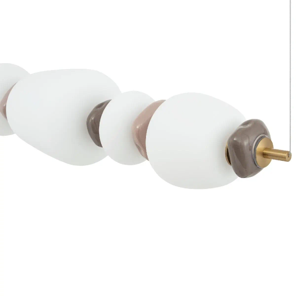 Jadalniana lampa wisząca CERAMIC 11699 LED 26W 3000K biała szara