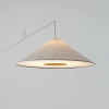Podłogowa lampa POISE 11686 tkaninowa stożek beżowa