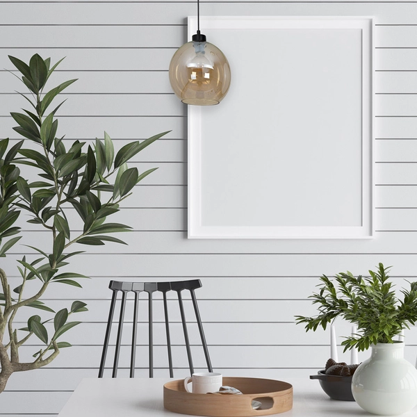 Loftowa LAMPA wisząca SOFIA MLP6578 Milagro szklana OPRAWA skandynawski ZWIS kula czarna bursztynowa