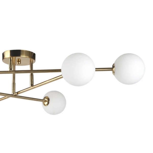 Loftowa lampa sufitowa Dorado LP-002/6C szklane kule molekuły złote białe