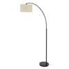 Lampa podłogowa Zenith 6023 TK Lighting abażur lniany eko beżowa czarna