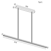 Lampa wisząca Slima 5122C03103-11 Elkim LED 24W 3000K do holu czarna