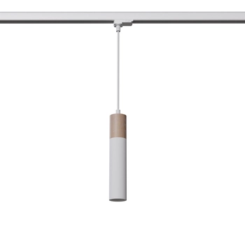 Zwisowa lampa nad stół do systemu 3-faz PABLO MYL.00169 drewniana biała