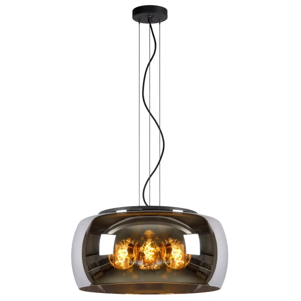Wisząca lampa OLIVIA 45401/50/65 Lucide loftowa przydymiony czarny