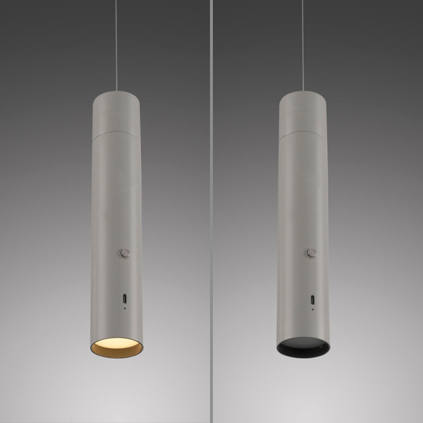 Zawieszana lampa do salonu ATTACH 18281-40 Just Light LED 3W 3000K szary