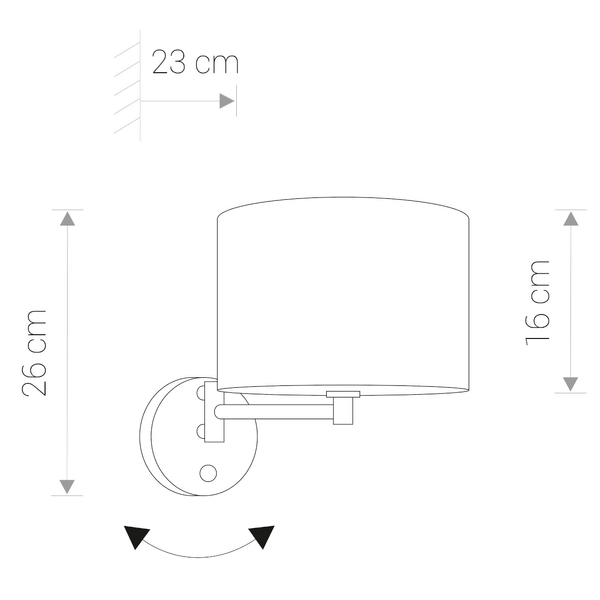 Klasyczny kinkiet do sypialni Hotel 8980 lampa ścienna chrom ecru