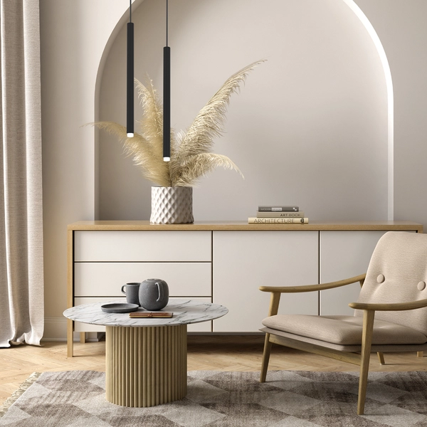 Loftowy zwis Monza MLP8838 Milagro metalowy tuba nad stół czarna