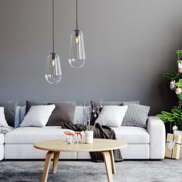 Szklany klosz Cameleon Pear M 10330 podłużny przeźroczysty