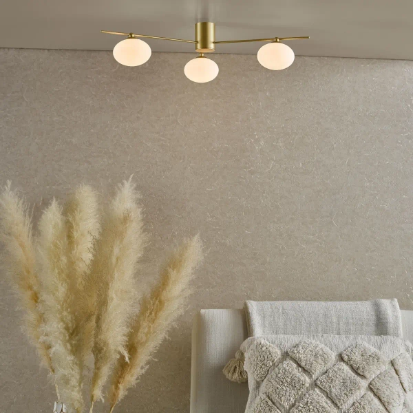 Kulista lampa sufitowa Jasper JAS5335 szklane białe złote