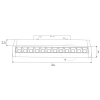 Podłużna liniowa lampa magnetyczna M0019N LED 12W 3000K do szyn czarny