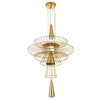 Metalowa lampa zwisowa Susso ST-8713P-S Step do salonu złota