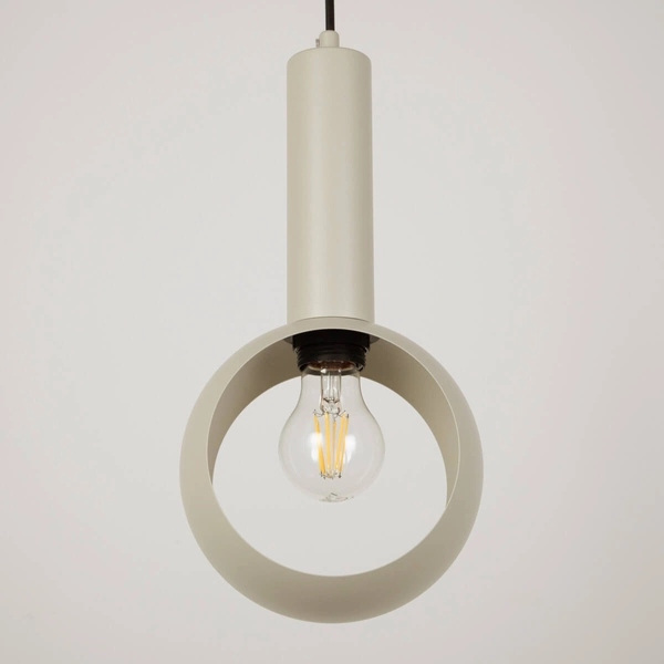 Lampa zwisająca Vitrum 41105 do kuchni okrąg round beżowa