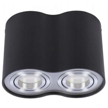 Plafon lampa sufitowa Bross AZ0782 metalowa tuba czarna chrom