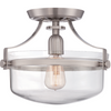 Plafon LAMPA sufitowa PENN STATION QZ-PENN-STATION-F-WT Elstead QUOIZEL metalowa OPRAWA rustykalna brązowa